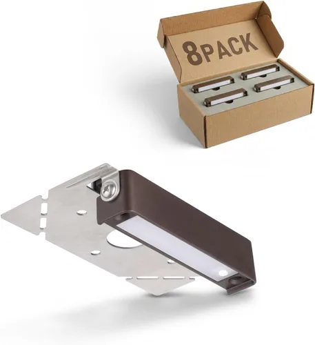 LEONLITE Paquete de 8 luces LED de 4 pulgadas, luces de pared de contención actualizadas, iluminación LED de paisaje, 12 luces de pavimentación