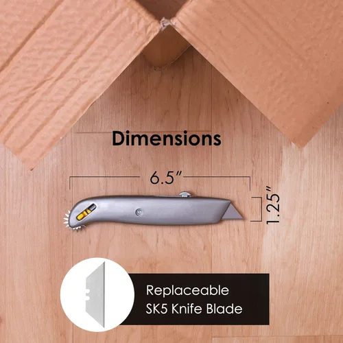 Vista 8 de Cuchilla de Cuchillo Utilitario Dimensionador de Cartón 2 en 1 - Redimensionar/Reducir Cajas de Envío de Cartón