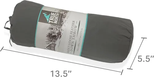 Vista 3 de True North by Sleep Philosophy - Manta de gran tamaño, ganso y plumón con botones, acolchado de caja clásica, relleno pesado para campamento