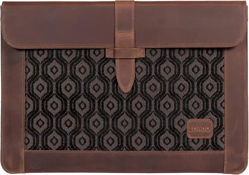 Vista 15 de Londo Funda de cuero de grano superior para MacBook Bolso para laptop para MacBook Pro y MacBook Air 14 Pulgadas - 13 Pulgadas