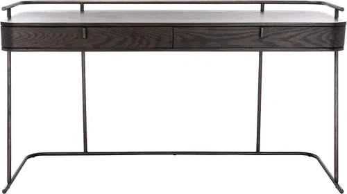SAFAVIEH Couture Home Collection Ferrell - Escritorio moderno con 2 cajones de nogal oscuro