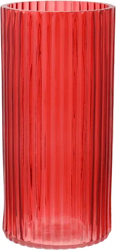 Vista 28 de Jarrón de vidrio ámbar, florero de cristal, jarrón de vidrio acanalado, moderno jarrón para flores, jarrón alto de vidrio para sala de estar, mesa