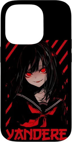 Vista 17 de Funda para iPhone 11 Pro Yandere Anime Girl Kawaii Emo Goth Otaku Anime Manga Lover