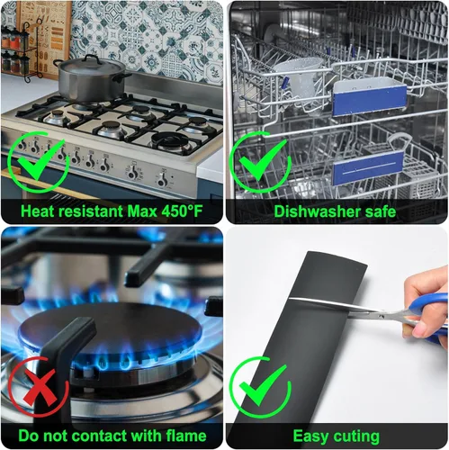 Vista 56 de KindGa Fundas para huecos de estufa, relleno de silicona para encimera, 30 pulgadas, se puede cortar a cualquier tamaño para un espacio de 0.2 a 1