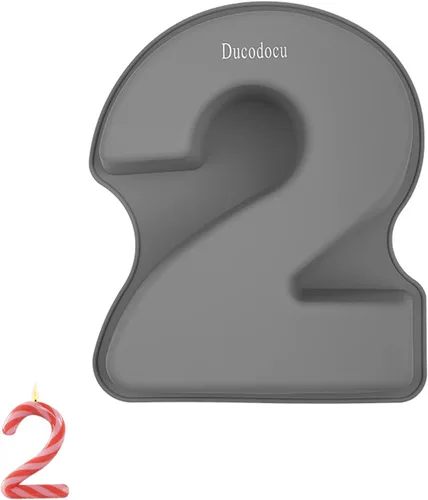 Vista 9 de Ducodocu Moldes de silicona para tartas 3D de gran número, moldes novedosos para tartas, moldes para hornear bricolaje para cumpleaños, boda