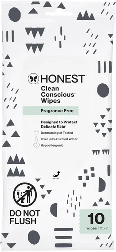 Vista 18 de The Honest Company - Toallitas limpiadoras para bebé con 99% de agua, respetuosas con el medioambiente, compostables, a base de plantas, Pattern Play