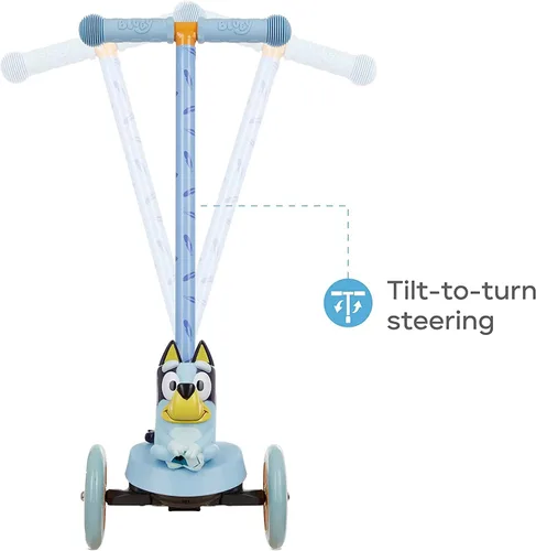 Vista 3 de Voyager - Self-Balancing Toddler Kick Scooter, 3-Wheel Scooter with Light-Up Wheels, Extra Wide Deck, Foot Brake, Lean-to-Steer Design, 75 lb Limit
