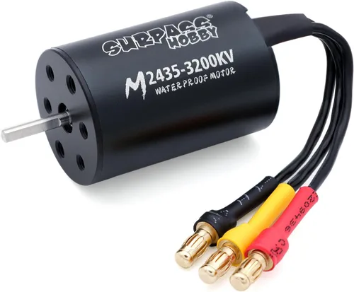 Vista 9 de SurpassHobby - Motor sin escobillas a control remoto ESC Combo impermeable 2435 4300KV motor sin escobillas y 35A ESC Combo Set para 1/16 coches