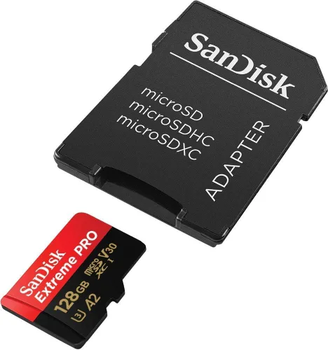 Vista 5 de SanDisk - Tarjeta de memoria Micro SD Extreme Pro de 128 GB, funciona con GoPro Action Camera Hero 12, negro, SDSQXCD-128G-GN6MA V30 U3 con (1)