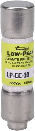 Vista 3 de BUSSMANN LP-CC-10 de bajo pico, 10 amperios Clase Cc 600V fusibles, punta - 1 caja de 10
