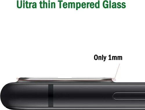 Vista 6 de QHOHQ - Protector de lente de cámara QHOHQ para iPhone 11 (6.1 pulgadas), vidrio templado, [fácil de instalar] [dureza 9H], protector de pantalla