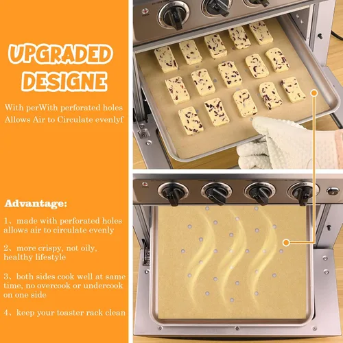 Vista 5 de WMKGG 120 PIEZAS de revestimientos desechables para freidora de aire para la puerta francesa 360 de Emeril Lagasse, hojas de papel pergamino