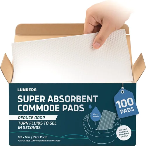 Lunderg Almohadillas de comodidad superabsorbentes, paquete de 100 unidades de grado médico, para forros desechables de mesita de noche, sillas para