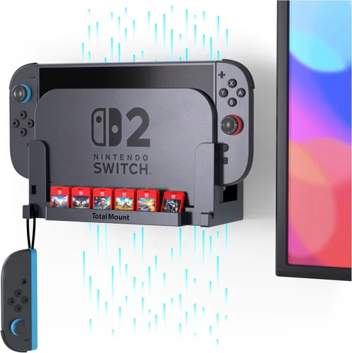 Vista 7 de TotalMount Soporte de Pared para Nintendo Switch 1 (Monta Switch 1 detrás de la TV) – Switch 1 Negro
