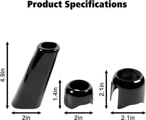 Vista 3 de RT-TCZ Cubierta de la perilla de la palanca de cambios, cubierta del freno de mano, modo de conducción, accesorios interiores decorativos para Jeep