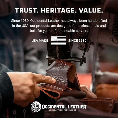 Vista 6 de Occidental Leather Juego de cinturón de herramientas ajustable para ajustar, 23 bolsillos y portaherramientas, fabricado en Estados Unidos