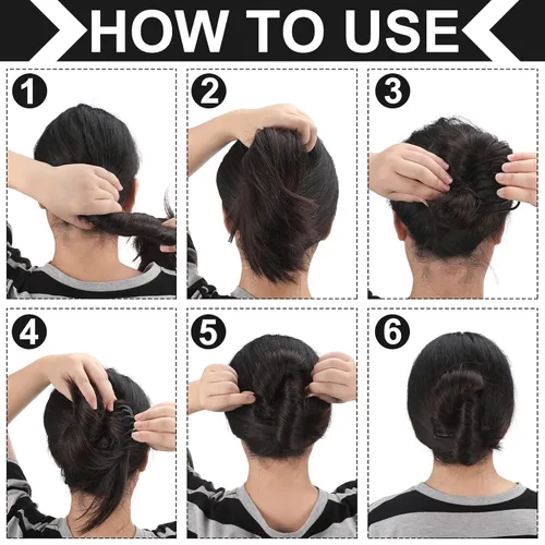 Vista 3 de 9 piezas de accesorios de metal para el cabello para Updos: peines torcidos en forma de U, alfileres, clip de horquilla, estilo clásico para mujeres