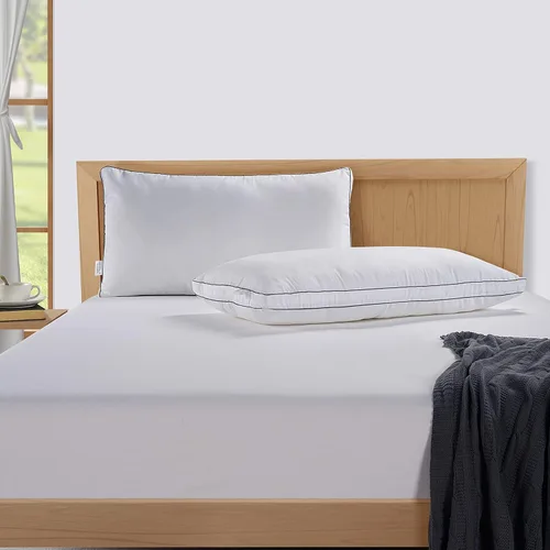Vista 7 de Almohadas de cama para dormir juego de 2 almohadas de hotel tamaño King almohada reforzada para dormir de espalda estómago o de lado almohada