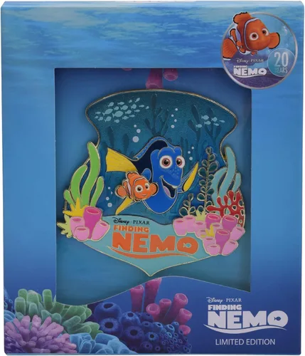 Vista 4 de Disney Pixar Finding Nemo - Pin de 20 aniversario, paquete de 1, pieza de coleccionista de edición limitada, joyería temática con Dory y Marlin