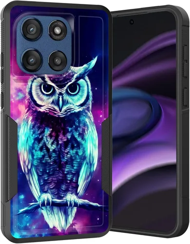 Vista 12 de para Moto G Play 4G 2024, funda de dos capas híbrida resistente y a prueba de golpes, PC duro + silicona suave protectora para Motorola Moto G Play