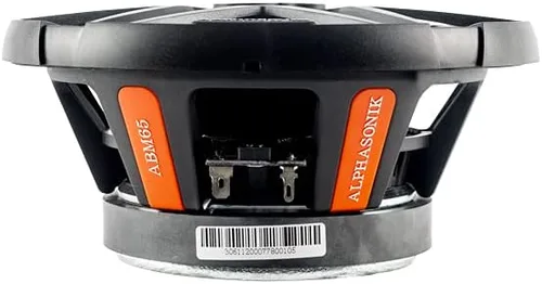Vista 5 de Alphasonik 1 par de altavoces ABM65 de la serie DYNAMIS de 6.5" 600 vatios máx. 150 vatios RMS de rango medio para audio de coche de 4 ohmios