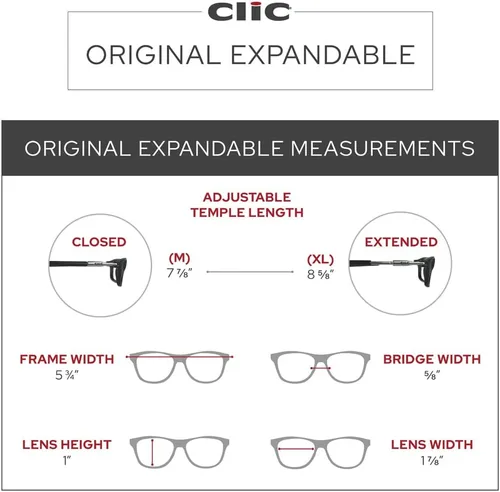 Vista 5 de Anteojos de lectura con sujección magnética con estuche de microfibra de regalo de Clic XXL Negro 1