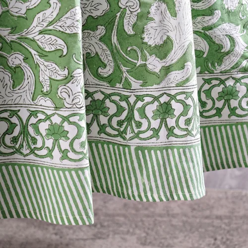 Vista 18 de Ridhi Mantel redondo 100% algodón para verano, otoño, 120 pulgadas, estampado a mano, lavable, reutilizable, para fiestas, bufé, comedor, bodas