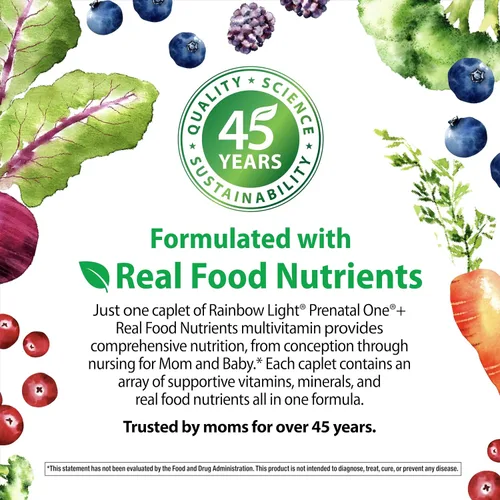 Vista 6 de Vitaminas prenatales Rainbow Light para mujer 30 cápsulas