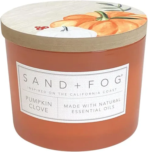 Vista 70 de Sand + Fog Vela perfumada – Pumpkin Chai – Aromas y tamaños adicionales – Mecha 100% algodón sin plomo – Velas de lujo en frasco para ambientar