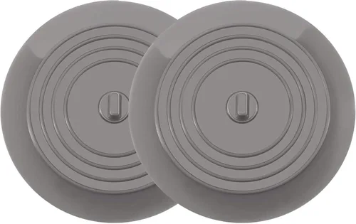 Vista 5 de VIGOR PATH Juego de 2 atrapadores de drenaje de pelo de ducha, cubierta de drenaje plana, atrapa cabello de 5.9 pulgadas para baño, tapón de Negro