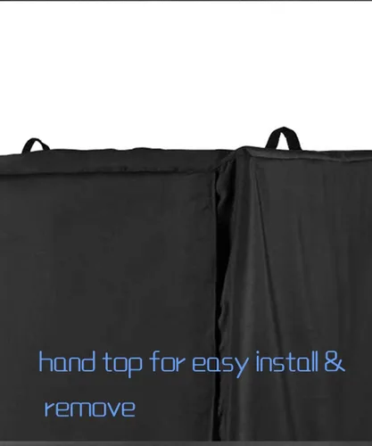 Vista 6 de Cubierta universal para jaula de pájaros (negro) cubierta de jaula de pájaros de buenas noches, cubierta de jaula de pájaros negra