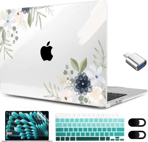 Vista 10 de MEEgoodo Funda para MacBook Air M4/M3/M2 de 15.3 pulgadas 2025 2024 2023, compatible con el modelo (A3241/A3114/A2941) para MacBook Air de 15