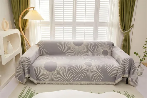 Vista 3 de Fundas de sofá para sofá de 1 plaza, 71 pulgadas de ancho x 51 pulgadas de largo, fundas de sofá universales de felpilla a rayas, funda de sofá