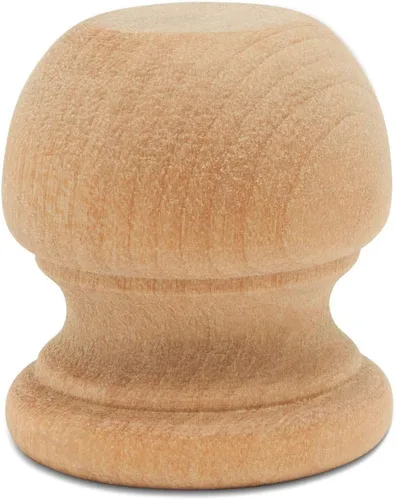 Vista 12 de Remates decorativos de madera sin terminar, 3-1/2 pulgadas, para remates de poste de cama, remates de barra de cortina, decoración de asta