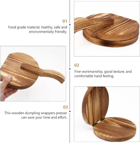 Vista 7 de Fabricante de envoltura de bola de masa hervida Prensador de madera para máquina de hacer bolas de masa hervida accesorio de cocina