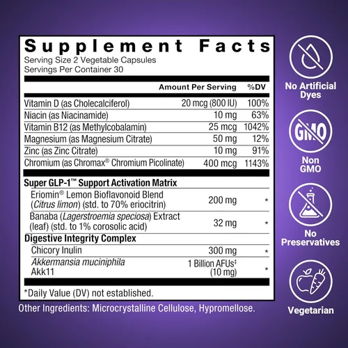 Vista 8 de Force Factor Super GLP-1 Support + Akkermansia Probiotic, Promote Natural GLP-1 Production, Support Fat Loss & Metabolism, Advanced Gut Health &