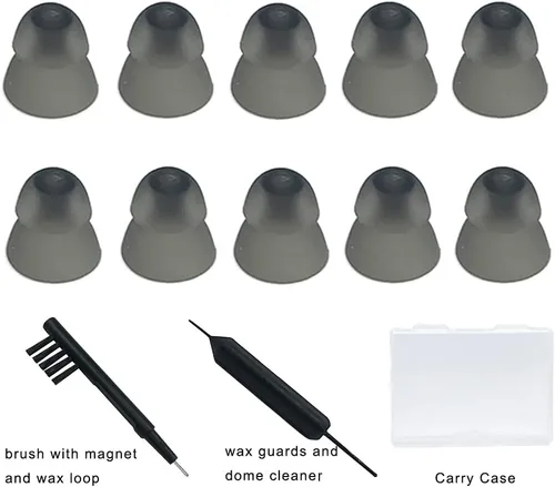 Vista 7 de Cúpulas de potencia para audífonos Smokey Close Domes Puntas para los oídos para Resound Sure Fit Style RIC RITE y Open Fit BTE con herramientas