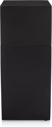 Vista 3 de Essentra Home Soporte para cepillo de dientes con tapa, elegante organizador de cepillo de dientes y pasta de dientes en color negro mate