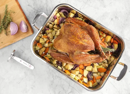 Vista 6 de OXO Good Grips Chef's - Termómetro analógico para carne sin enjuague, color plateado, 1 EA