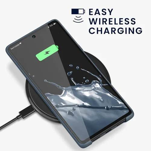 Vista 581 de kwmobile Funda Compatible con Google Pixel 6 Pro - Funda de teléfono de silicona TPU con acabado suave - Azul Arrecife