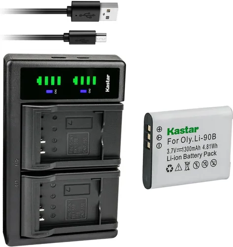 Vista 9 de Kastar LTD2 Cargador de batería USB de repuesto para batería Olympus Li-90B Li-92B, cargador LI-90C UC-90, Stylus XZ-2 iHS, Tough TG-Tracker