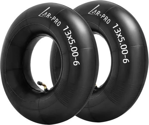 Vista 10 de AR-PRO Tubo interior de repuesto resistente de 13 x 6.50-6 pulgadas con vástago de válvula recto TR-13 (paquete de 2) – para carretillas, Razor Quad