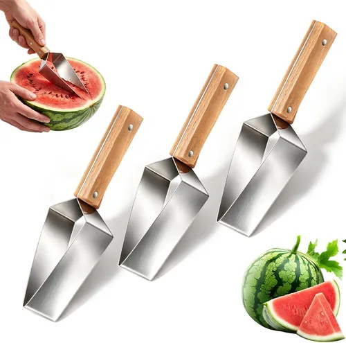 Vista 9 de Stainless Steel with Wooden Handle, 2026 New Triangle Watermelon Cutter, Melon Slicer, Fruit Cutter, Watermelon Slicer Cutters Tool for Kitchen