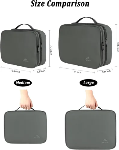 Vista 2 de Bolsa organizadora de cables, estuche organizador de cables universal de viaje, bolsa de accesorios duradera con asa, pequeña bolsa de transporte