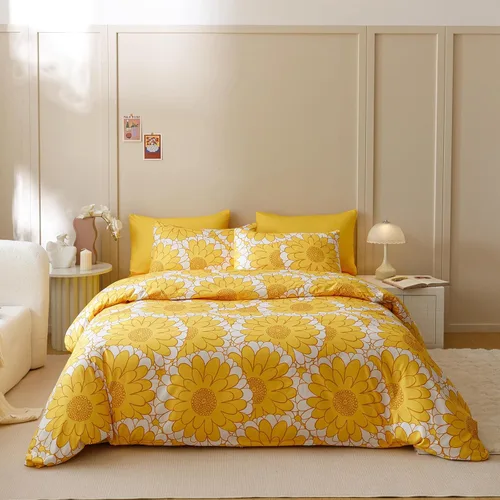 Vista 25 de CLOTHKNOW - Juego completo de edredones de algodón para cama individual, queen, matrimonial, de 3 piezas, para cama de niño y niña