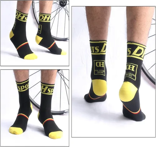 Vista 4 de Calcetines de ciclismo unisex transpirables para hombre para correr senderismo atletismo baloncesto