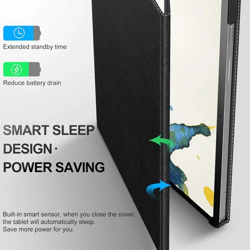 Vista 5 de INFILAND Funda para Samsung Galaxy Tab S10 Lite/10 FE/ S9 FE 5G de 10.9 pulgadas/Tab S9 de 11 pulgadas, Cubierta Ultra Delgada Multi-Ángulo