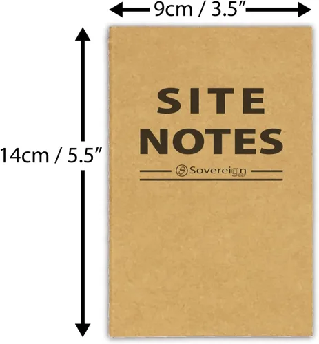 Vista 3 de Sovereign-Gear Field Notes - Paquete de 5 cuadernos Recambio de cuaderno de notas de campo pequeño para cubierta de cuero recargable para notas