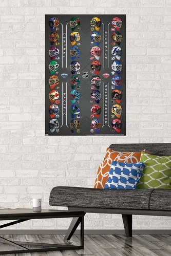 Vista 2 de Trends International NHL League - Póster de pared Masks 22, 22.375 x 34 pulgadas, versión sin marco