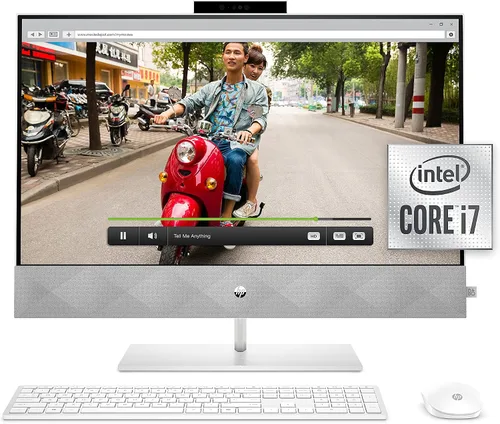 HP 27 Pavilion PC todo en uno, procesador Intel i7-10700T de 10ª generación, 16 GB de RAM, almacenamiento dual 512 GB SSD y disco duro de 1 TB